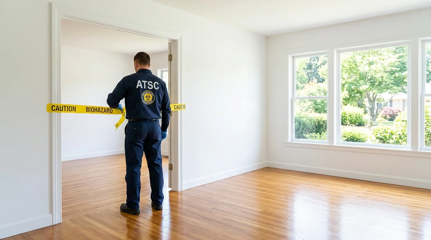 Certified biohazard cleanup crew performing Crime Scene Cleanup in Brooklyn Park